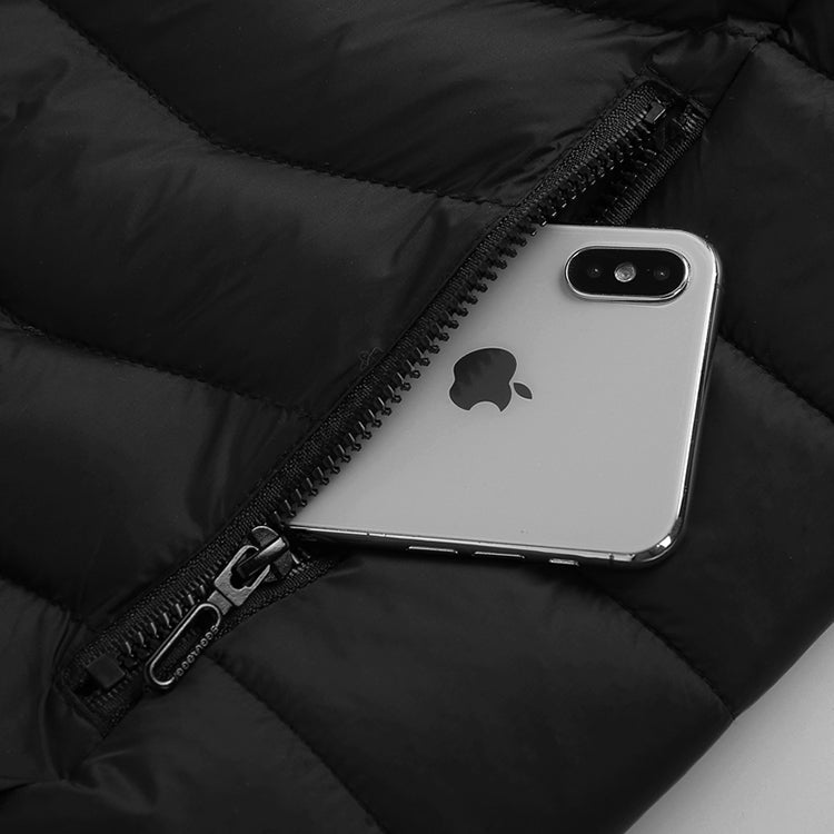 Heated Puffer Jacket with Power Bank - Black